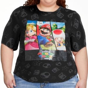 Super Mario Bro Black Graphic Tee The Movie